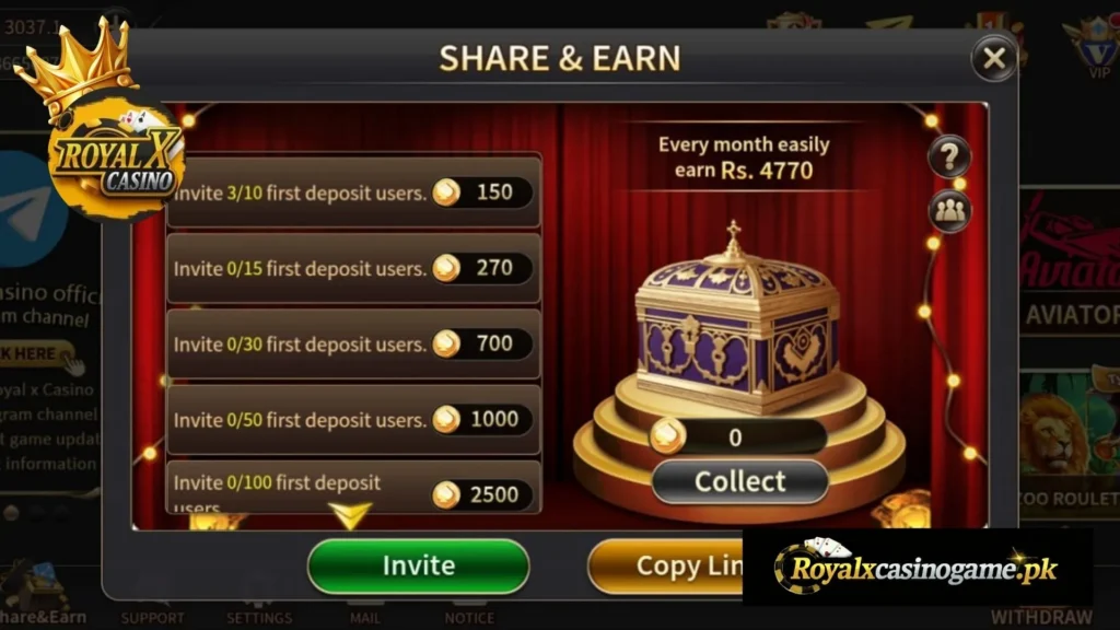 royal x casino earning game